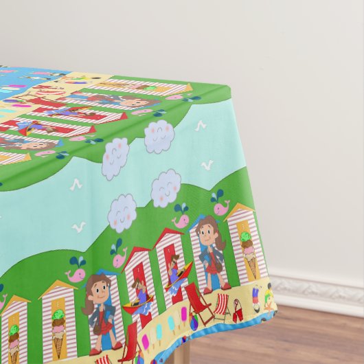 Tablecloth Ice Cream Beach Fun Tischdecke (Beispiel)