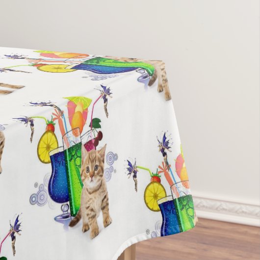 Tablecloth Kitten Drinks Fairy Tischdecke (Beispiel)