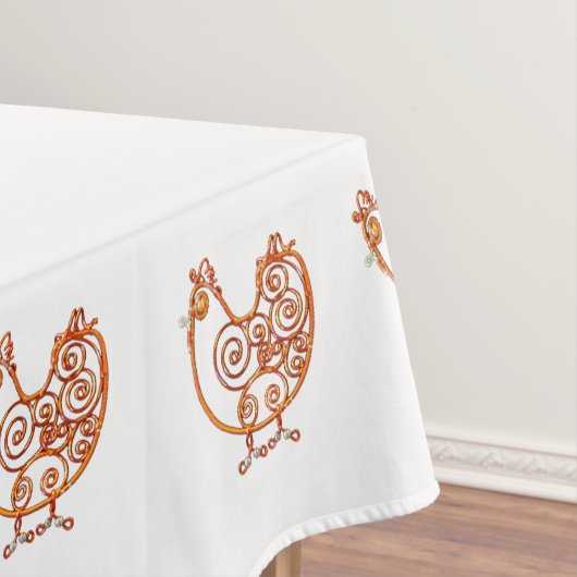 Tablecloth - Kupferdraht Hühner Tischdecke (Beispiel)