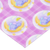 Tablecloth Lila Karierter Elephant Tischdecke (Schrägansicht)
