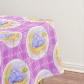 Tablecloth Lila Karierter Elephant Tischdecke (Beispiel)