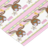Tablecloth Oaster Bunny Eggs Pink Tischdecke (Schrägansicht)