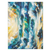 Tablecloth Ocean Waves Abstrakte Malerei nautisch Tischdecke (Vorderseite)