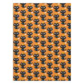 Tablecloth Orange Black Cat Fishbones Tischdecke (Vorderseite)