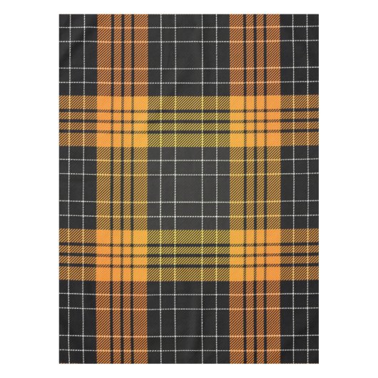 Tablecloth Orange Black Halloween Kariert Tischdecke (Vorderseite)