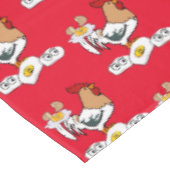 Tablecloth Red Chicken Eggs Tischdecke (Schrägansicht)