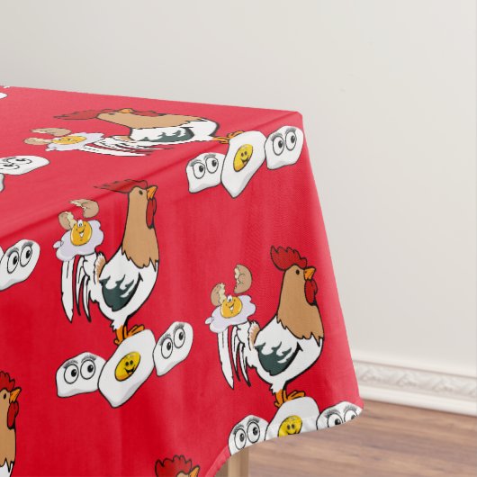 Tablecloth Red Chicken Eggs Tischdecke (Beispiel)