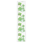 Tablecloth Runner St. Patrick's Day Owl Kurzer Tischläufer (Vorderseite)