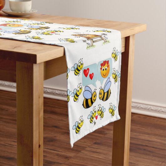 Tablecloth Runner Valentines Bumblebee Kurzer Tischläufer (Beispiel)