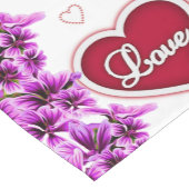 Tablecloth Runner Valentines Floral Kurzer Tischläufer (Ecke)
