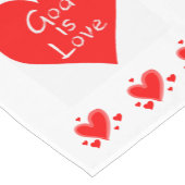 Tablecloth Runner Valentines God is Liebe Kurzer Tischläufer (Ecke)