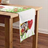 Tablecloth Runner Valentines Owl Kurzer Tischläufer (Beispiel)