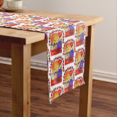 Tablecloth Runner Valentines Pfirsiche Platin Kurzer Tischläufer (Beispiel)