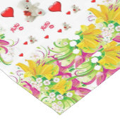 Tablecloth Runner Valentines Teddy Bear Kurzer Tischläufer (Ecke)
