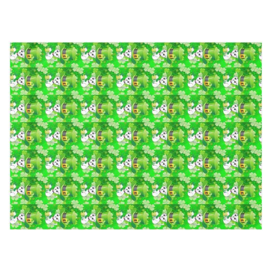 Tablecloth Saint Patrick's Day Cat Beer Tischdecke (Vorderseite (Horizontal))