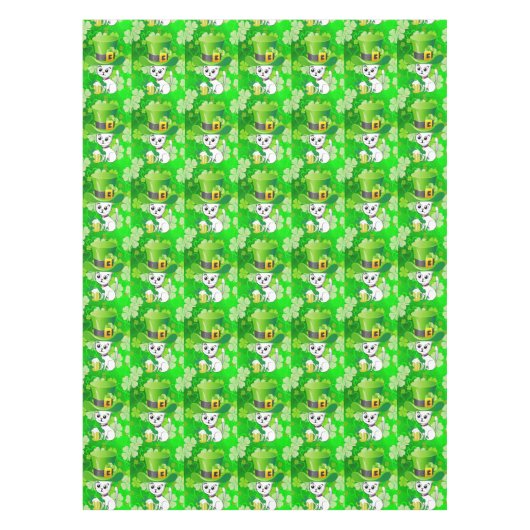 Tablecloth Saint Patrick's Day Cat Beer Tischdecke (Vorderseite)