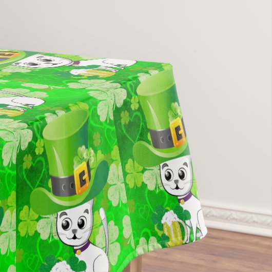 Tablecloth Saint Patrick's Day Cat Beer Tischdecke (Beispiel)