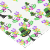 Tablecloth Saint Patrick's Day Cat Floral Tischdecke (Schrägansicht)