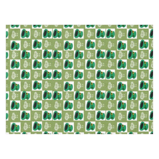 Tablecloth Saint Patrick's Day Hats Herz Tischdecke (Vorderseite (Horizontal))