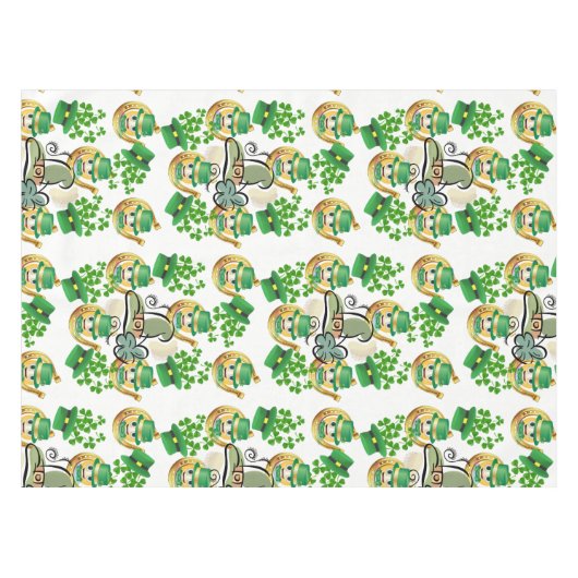 Tablecloth Saint Patrick's Day Horseshoe Tischdecke (Vorderseite (Horizontal))