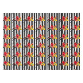 Tablecloth Schwarz-weiß Stripe Dancing Somebrero Tischdecke (Vorderseite (Horizontal))