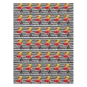 Tablecloth Schwarz-weiß Stripe Dancing Somebrero Tischdecke (Vorderseite)