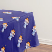 Tablecloth Star Engel beten blau Tischdecke (Beispiel)