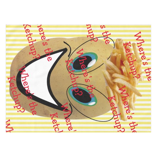 Tablecloth Stripe Potato, Französisch Fries, Ketch Tischdecke (Vorderseite (Horizontal))