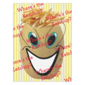 Tablecloth Stripe Potato, Französisch Fries, Ketch Tischdecke (Vorderseite)