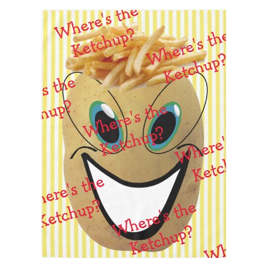 Tablecloth Stripe Potato, Französisch Fries, Ketch Tischdecke (Vorderseite)