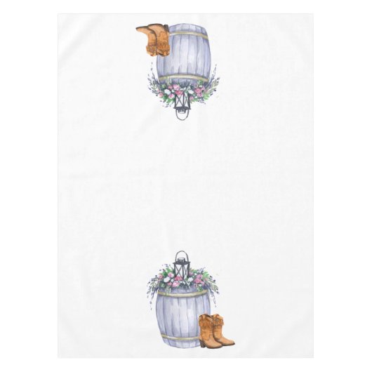 Tablecloth Summer Country Wedding Rustic Watercolo Tischdecke (Vorderseite)