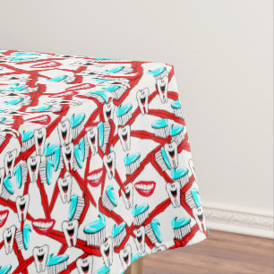 Tablecloth Toothbrush Zahnbürste Zahnpasta Smile Z Tischdecke