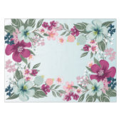 Tablecloth Tropical Blume auf Blue Ombre Tischdecke (Vorderseite (Horizontal))