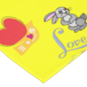Tablecloth Valentine's Day Bunny Rabbit Tischdecke (Schrägansicht)