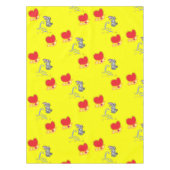 Tablecloth Valentine's Day Bunny Rabbit Tischdecke (Vorderseite)