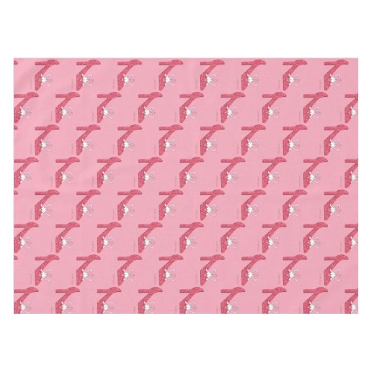 Tablecloth Valentine's Day Pink Shoe Liebe Hallo Tischdecke (Vorderseite (Horizontal))