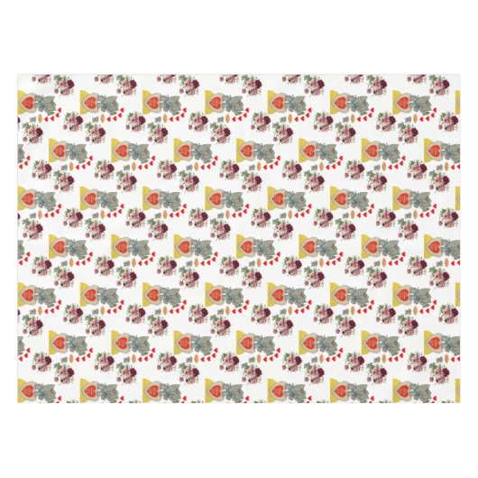 Tablecloth Valentinstag Elefant Tischdecke (Vorderseite (Horizontal))