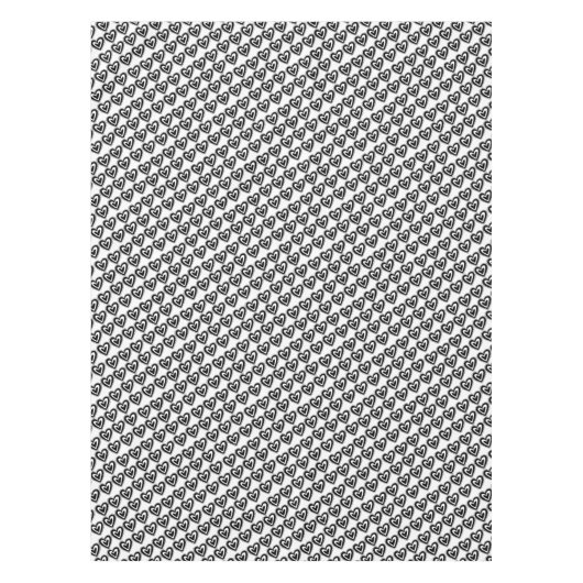 Tablecloth Valentinstag Schwarze Herzen Tischdecke (Vorderseite)