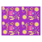 Tablecloth White Beach House Fun Sun Tischdecke (Vorderseite (Horizontal))