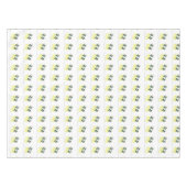 Tablecloth White Cactus Yellow Tischdecke (Vorderseite (Horizontal))