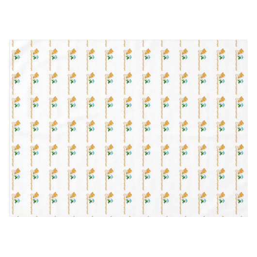 Tablecloth White Frosch Ribbit Style Pilz Tischdecke (Vorderseite (Horizontal))