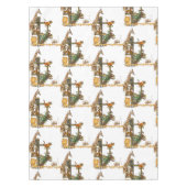 Tablecloth White Lion Tiger Monkey Giraffe Tischdecke (Vorderseite)
