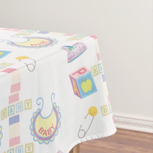 Tablecloth White New Baby Dusche Tischdecke (Beispiel)