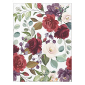 Tablecloth White Roses Gold Geometric Tischdecke (Vorderseite)