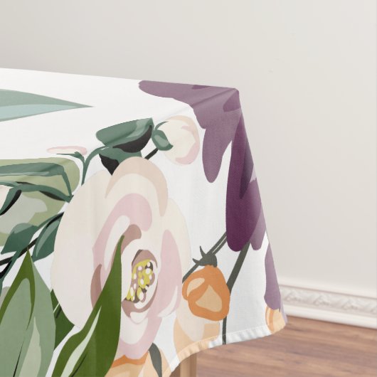 Tablecloth White Roses Gold Geometric Tischdecke (Beispiel)