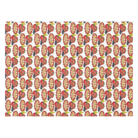 Tablecloth White Tomato Olivenöl Brot Tischdecke (Vorderseite (Horizontal))