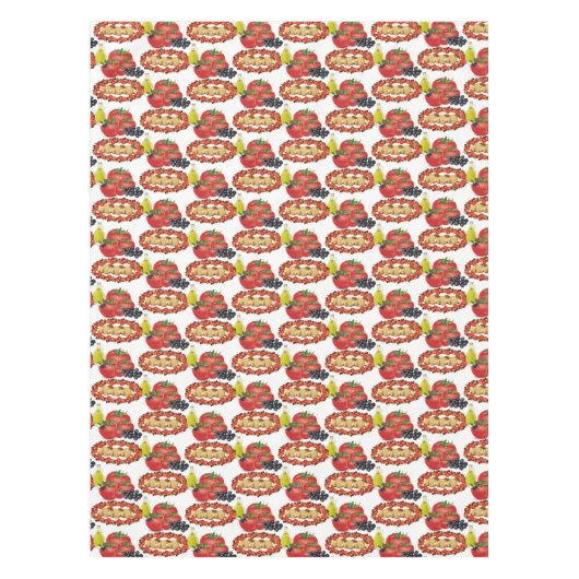 Tablecloth White Tomato Olivenöl Brot Tischdecke (Vorderseite)