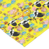 Tablecloth Yellow Giraffe Elephant Pig Dog Tischdecke (Schrägansicht)