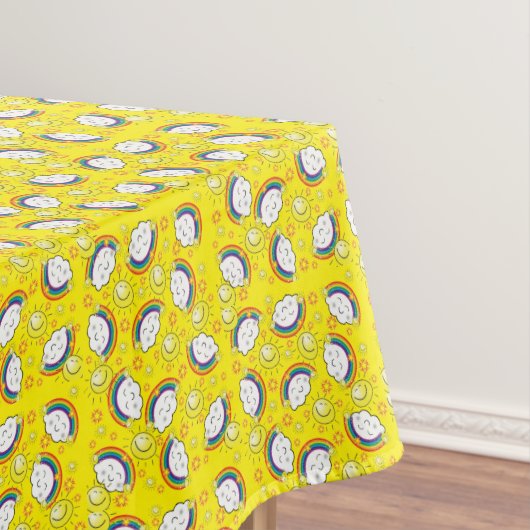 Tablecloth Yellow Rainbow Clouds Sun Tischdecke (Beispiel)
