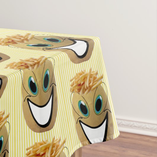 Tablecloth Yellow Stripe Potato, French Fries Tischdecke (Beispiel)
